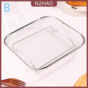 N2HAO 1PC Nồi chiên không khí giá Stackable Nướng Giá thép không gỉ Nướng Giỏ chống dính Airfryer khay dây giá Giỏ nhà bếp tiện ích