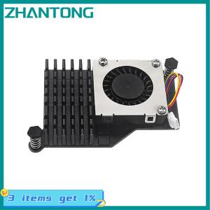 ZHANTONG Pwm Tốc Độ Có Thể Điều Chỉnh Fan Đen Bạc Màu Xanh Làm Mát Tản Nhiệt Cho Raspberry Pi 5 Hoạt Động Mát Nhôm Tản Nhiệt