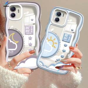 (Lokal Ready) Xinyu Casing hp Realme C53 C51 C55 C33 C35 C31 C30s C21Y C25Y C11 2021 C20 C15 C25 C17 C12 C3 Realme10 9i 8i 7 Pro Realme5 Pro 5i 5S 6i Narzo 50A Prime Bergelombang Pinggiran Siang Malam Ramalan Cuaca Soft Cover