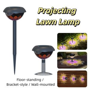 YERZ IP65 Waterproof Solar Garden Light Solar Powered Auto On/Off Solar-Powered Projection Light Decor LED Light Landscape Decor Gardens