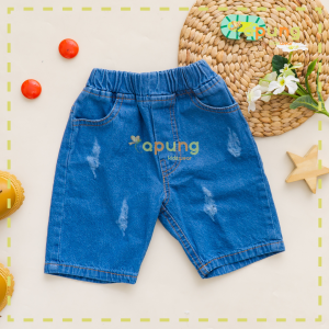 (capung kidswear) Celana Jeans Pendek Anak Ripped 1-6 tahun