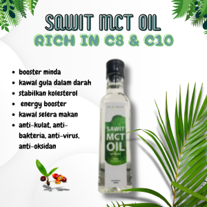 REPALMO SAWIT MCT OIL BY DR NORMAN - RICH IN MCT C8 & C10 250ML - BRAIN & ENERGY BOOSTER