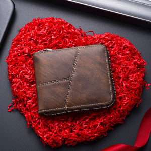 กระเป๋าสตางค์มีซิปมัลติฟังก์ชั่นย้อนยุคสําหรับผู้ชาย - กระเป๋าใส่บัตรความจุขนาดใหญ่อเนกประสงค์