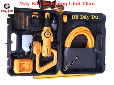 Máy xịt rửa dùng pin 21V HUKAN HK-PW3828BL Không Chổi Than Có Chỉnh Tốc Tiện Lợi rửa xe vệ sinh điều hòa tưới cây