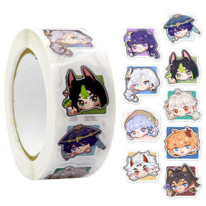 1 Roll Sticker Labels Kawaii Cute Cartoon Animation Sanrio Sticker Cat Kuromi Scrapbook Daily Stationery Gifts