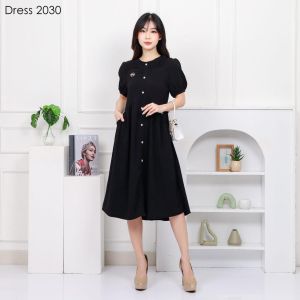 VIOREN Dress outfit simple lengan pendek elegan bahan Bublel spandek premium dress kekinian (30)