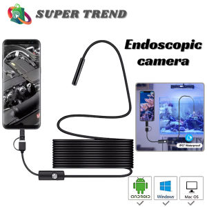 3-in-1 Mini Endoscope Camera Flexible Snake USB Type-C Lens for Android 5mm IP67 Waterproof Car Engine InspectionTool CNS