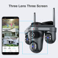 LS VISION 7K 15MP 3 PTZ Lens WIFI CCTV Camera Humanoid Detection Automatic Tracking Bluetooth Security Camera IP66 Waterproof Outdoor Full Color Night Vision Two-Way Audio IP Cameras. 
