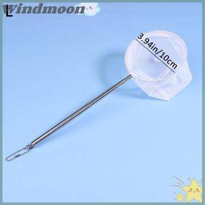 [Windmoon]🌟🌟【Hot Sale】🎈 1pc AquariumFish Fishing Net Stainless Steel Retractable Small Shrimp Fishing Nets Fish Shrimp Tank Aquarium Accessories