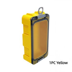 OWTWO 3pcs Plastic Mini Fishing Accessory Boxes Luminous Rectangular Sea Fishing Tackle Box Portable DIY Assembly Fish Hook Bait Organizer Fishing Gear Storage