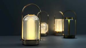SXH Retro metal table lamp creating a cozy atmosphere in the bedroom a simple and creative bedside lamp USB Rechargeable night light with glow-in-the-dark feature