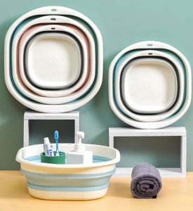 Multi-Purpose Foldable Basin Retractable Portable Traveling Outdoor Car Washing Water Basin Folding Laundry Tub Baby Bath Basin Bathroom Kitchen Wash Basin