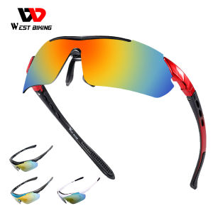 WEST BIKING Polarized Cycling Glasses Anti-fog Men Women Outdoor Sports Cycling Sunglasses With Mypia MTB Road Bike Goggles Eyewear 5 Lens