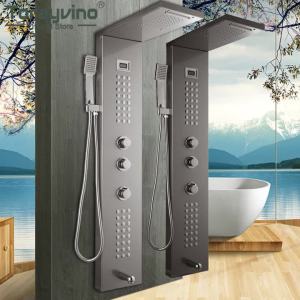 LDIES Torayvino Temperature Digital Display Shower Panel Body Massage System Jets Towel Shower Column Bathroom Bath Shower Mixer Tap 4B2Z9