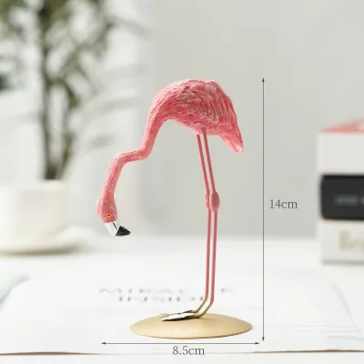 Eyre Ornamen resin flamingo yang kreatif ornamen hewan lucu kamar tidur perabot ruang tamu hadiah hari valentine