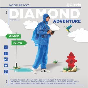 Jas Hujan Plevia 7001 Diamond Adventure Backpack Setelan Mantel Mantol Stelan Baju Jaket Celana