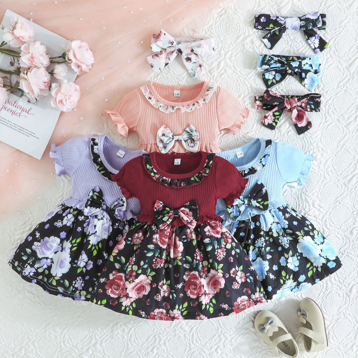 Floral baby dresses hotsell