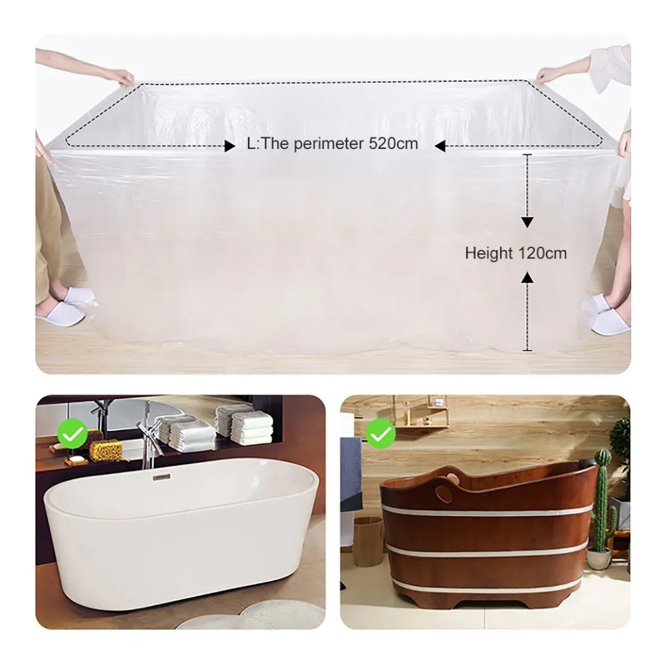 SECRET GIRL Plastic Adult Hotel Household Travel SPA Disposable Bath Bag Bathtub  Film Liner Cover Bathtub Cover Cask Bag Thicken Bath Tub Film