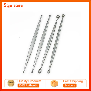 1pcs Orthopedic Stainless Steel Bone Curette Double End Oval and Round Veterinary Orthopedic Surgery Instruments 20cm Long pet
