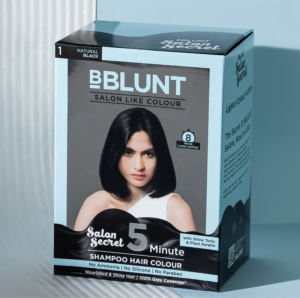 Bblunt Salon Secret High Shine Crème Hair Colour 100g - Natural Black 1 (Pack Of 1) With Shine Tonic 8ml