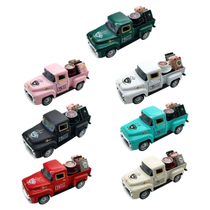Interactives Mini Coffee Pickup Truck Ornament for Kitchen Shelf and Coffee Bar Accessories