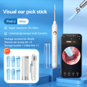 Youpin Smart Ear Pick Stick 500W/800W High Precision Endoscope Ear Scoop Ear Cleaner Tool IP65 Waterproof Smart Visual Earpick Mini Ear Camera