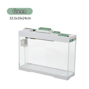 Aquarium Set Aquarium Smart Ecological Fish Tank Household Desktop Transparent Goldfish With lid Tank Turtle Tank Aquarium Set For Sale Aquarium Set With Oxygen Smart Aquarium Aquarium Complete Set Up