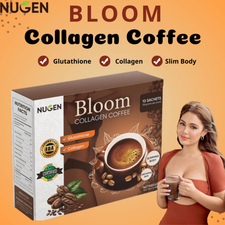 Bloom Collagen Coffee Nugen Original Pure Collagen Drink Glutathione  Slimming Diet Detox Coffee . | Lazada PH