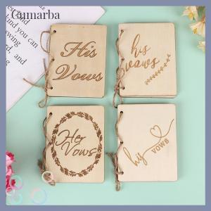 [Cumarba] 2PCS Wedding Vow Books Wedding Vow Notebook Creative Sturdy Kraft Paper Handbook