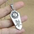 Kalung Liontin Yin Yang Variasi Tulisan China Gold Silver / Taoist Retro Edict Pendant / YinYang Symbol Necklace Taoism Pendant + Chain / Accessories Protection Safety Amulet Lucky Charm Import / Six Character Mantra Tao Simbol Pelindung Kebahagiaan. 