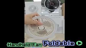 10000mAh 4-in-1 Handheld/Desk/Clip On/Wall Mounted Portable Silent Fan 4 Speed Clip On 360 ° Rotation Fan With LED Light For Travel/Camping/Stroller