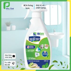 Lau khử mùi toilet sả chanh VIEFARM 600ml