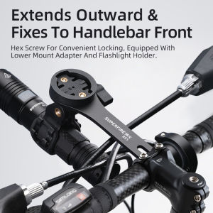 SUPERFIRE Bike Light Bracket BS5 Bicycle Handlebar Extension Holder Waterproof Bicycle clip Front Bracket Bicycle Accessories