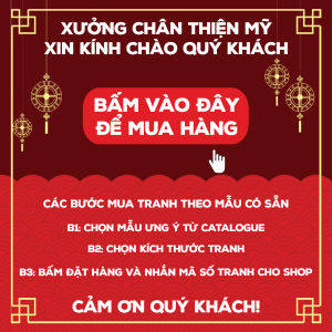 Bộ 5 Tranh Treo Tường Tráng Gương CHÂN THIỆN MỸ Trang Trí Phòng Khách Chủ Đề Mã Đáo Thành Công