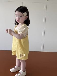 Childrens Summer Clothes - Lightweight Style 2026 Baby girls summer clothes T Customized shirt and overalls