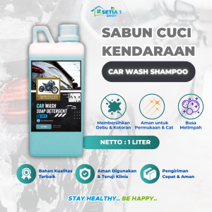 Shampo Mobil 1 liter Car Wash Shampoo 1000ml Sabun Cair Cuci Kendaraan Motor Ekonomis Berkualitas Aman Untuk Cat Busa Banyak Wangi Segar