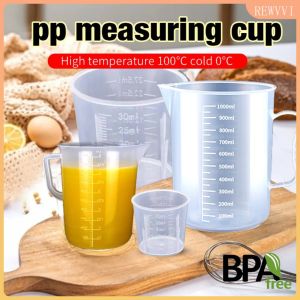 Scaled Measuring Plastic Measuring Cup Liquid Container Tools Transparent Volume Cups Rewvvi