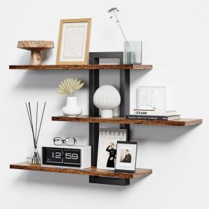 Wooden Shelf Wall Mounted Floating Shelves Bookcase Bathroom Adjustable Storage Rack Nordic Home Decoration Organizer