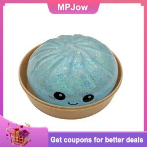 【MPJow】 Giant Rainbow Dumpling Squishy 1pc Slow Rebound Sensory Squeeze Toy Soft Kawaii Decor for Office Home