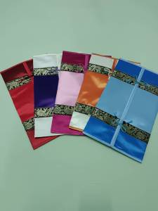 คุณภาพปลอกใส่กล่องกระดาษ ทิชชู่สไตล์ลายริบบิ้นช้างไทย สีน้ำตาลเข้ม (Tissue Box Cover) แสดงนี้