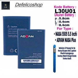 Baterai HP Advan Nasa Plus 5505 L30U01 - PRO 6202 L30B01 ORIIGINAL 100% Batrai Original Batre