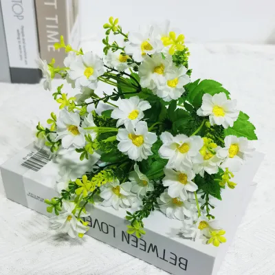 34cm ดอกเบญจมาศ ช่อดอกไม้ ดอกไม้ประดิษฐ์ ดอกnไม้วาเลนไทน์ ต้นไม้ปลอมตกแต่งห้อง ประกอบด้วยดอกไม้ 28 ดอก