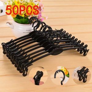 10Pcs Non Slip Clip Pants Hangers Plastic Seamless Skirt Clothes Hanger Set For Home Closet
