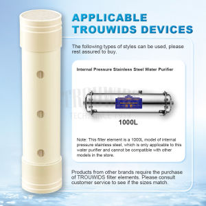 TROUWIDS 0.01 Micron Filter Suitable For 3000L Stainless Steel Water Purifier Water Filter Cartridge Ultrafiltration