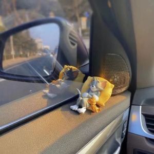 Mô Hình Mèo Tom Và Chuột Jerry Dễ Thương Dùng Trang Trí Xe Hơi