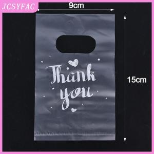 JCSYFAC 100Pcs Mini Thank you Plastic Gift Bags Wedding Candy Bags Shopping Carrier Bags