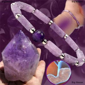 [COD] Big House Natural Amethyst Body-purify Bracelet Stone Energy Bracelets for Women Fatigue Healing Yoga