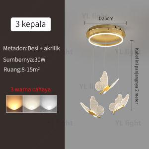 Lampu gantung tangga kreatif lampu ruang tamu lampu ruang tamu lampu kombinasi kupu-kupu mode lampu kamar tidur lampu kamar tidur lampu lorong sederhana lampu
