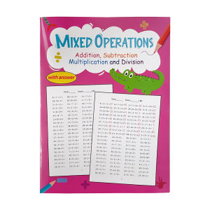 24 Page Addition Subtraction Multiplication and Division Mixed Operations Exercise Book for Elementary School Math Improvement Training