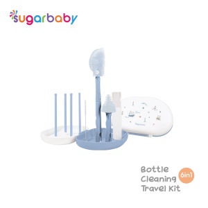 [NEW LAUNCH] Sugarbaby Bottle Cleaning Travel Kit 6in1 Set Pembersih Botol Portable 6in1/ Set Sikat Botol Susu Bayi 6in1
